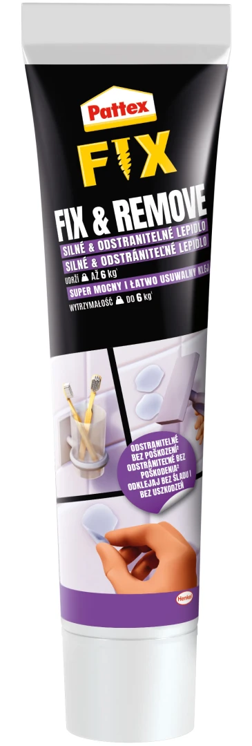 Pattex Fix & Remove – Odstrániteľné montážne lepidlo