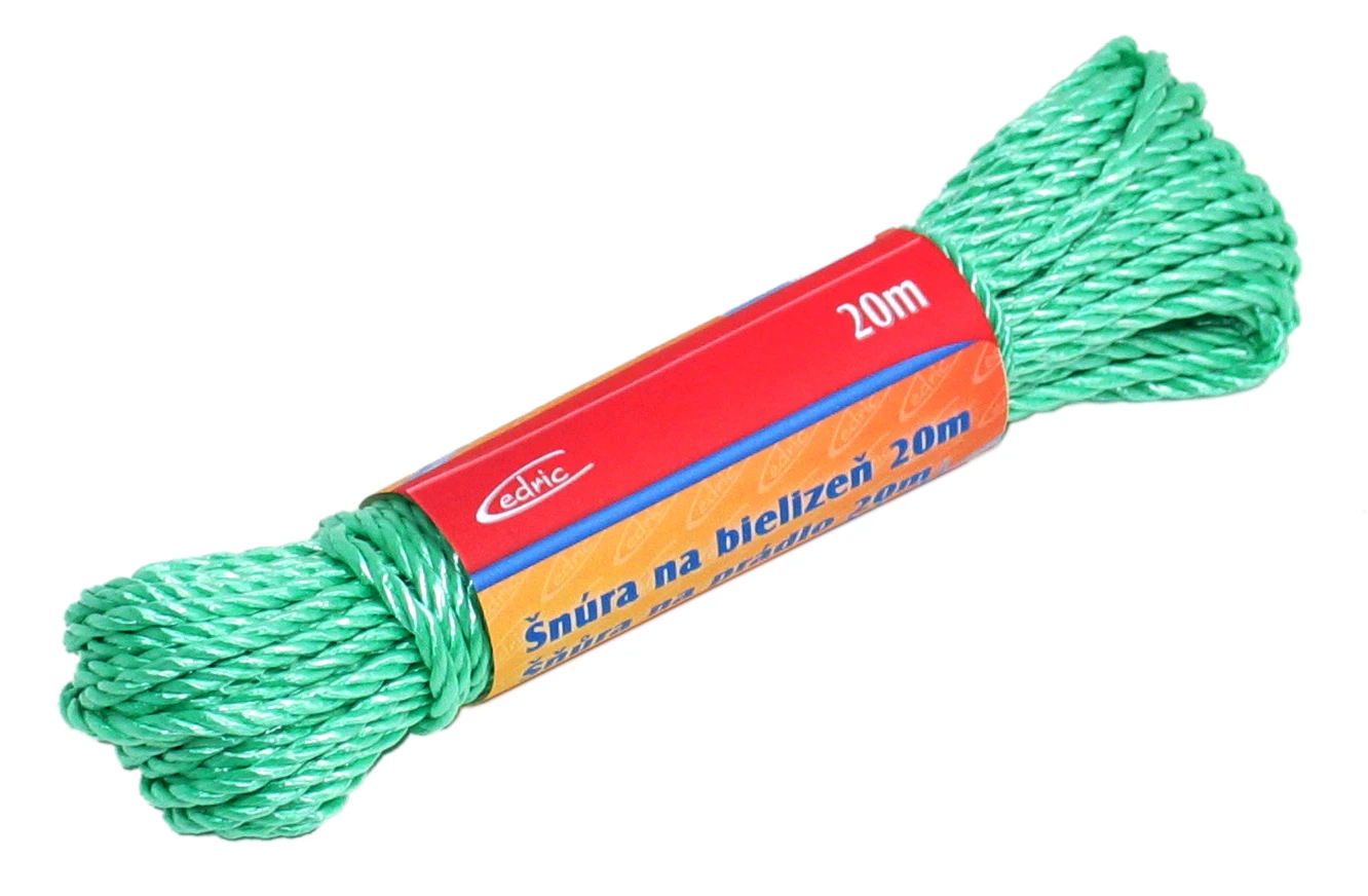 Šnúra na prádlo točená 20m PP
