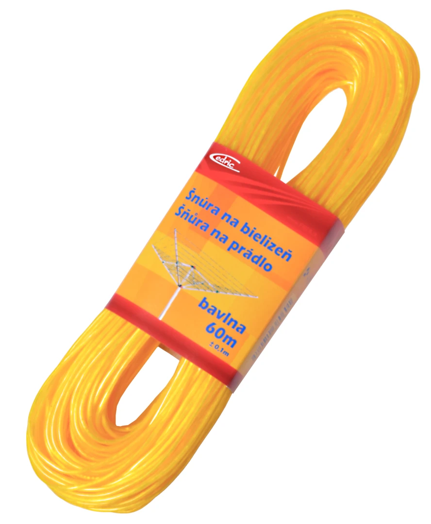 Šnúra na prádlo bavlna /PVC, 60m