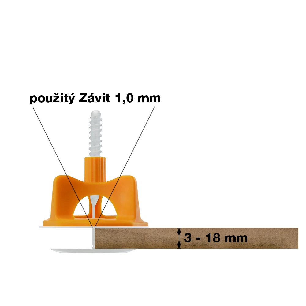 LEVELYS závity 1mm priame 100ks