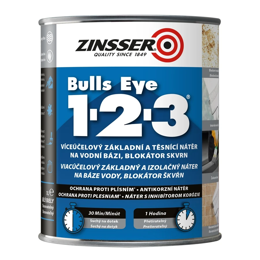 Zinsser Bulls Eye 1-2-3 univerzálny základný náter