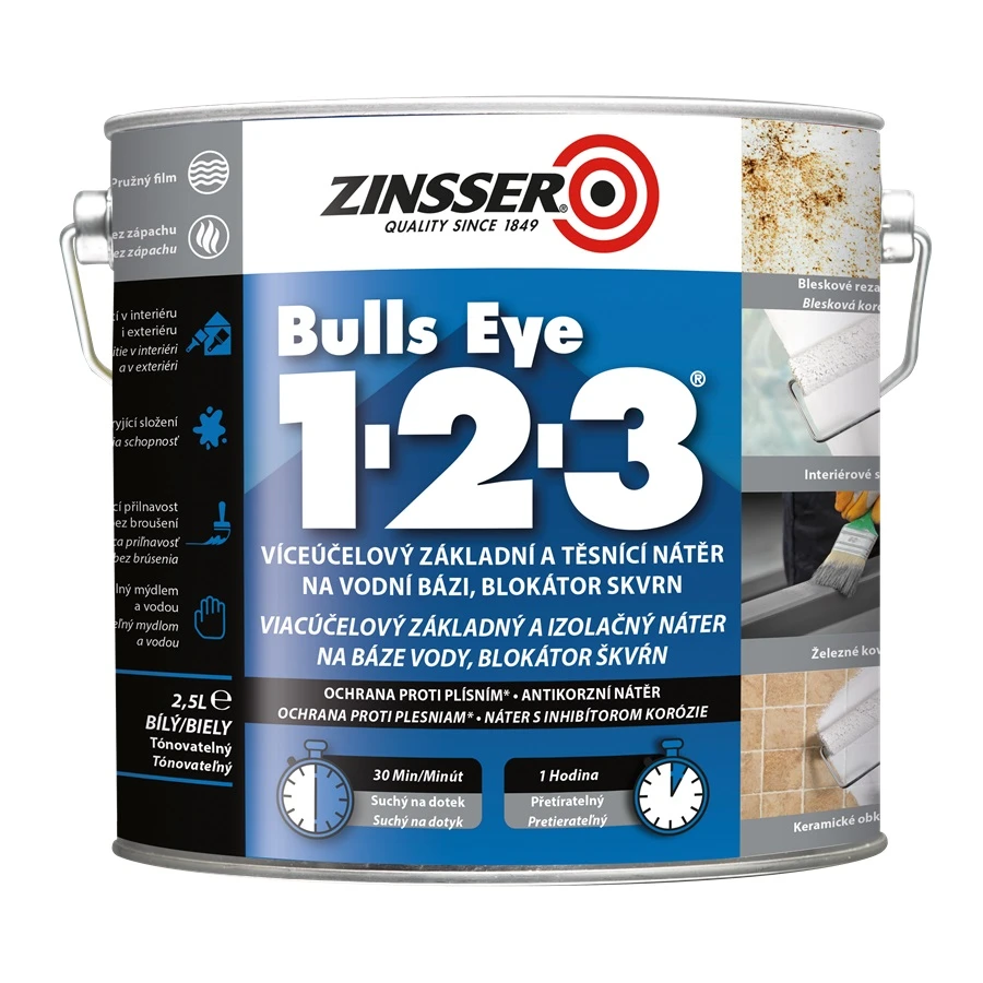 Zinsser Bulls Eye 1-2-3 univerzálny základný náter