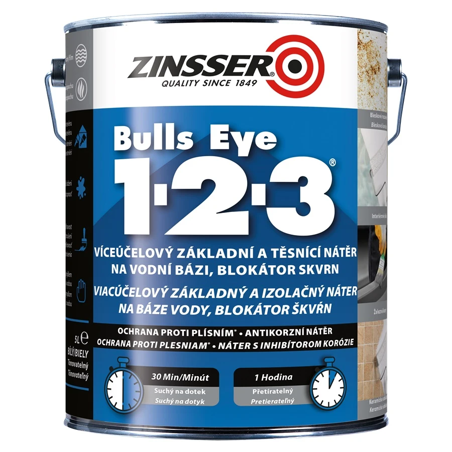 Zinsser Bulls Eye 1-2-3 univerzálny základný náter