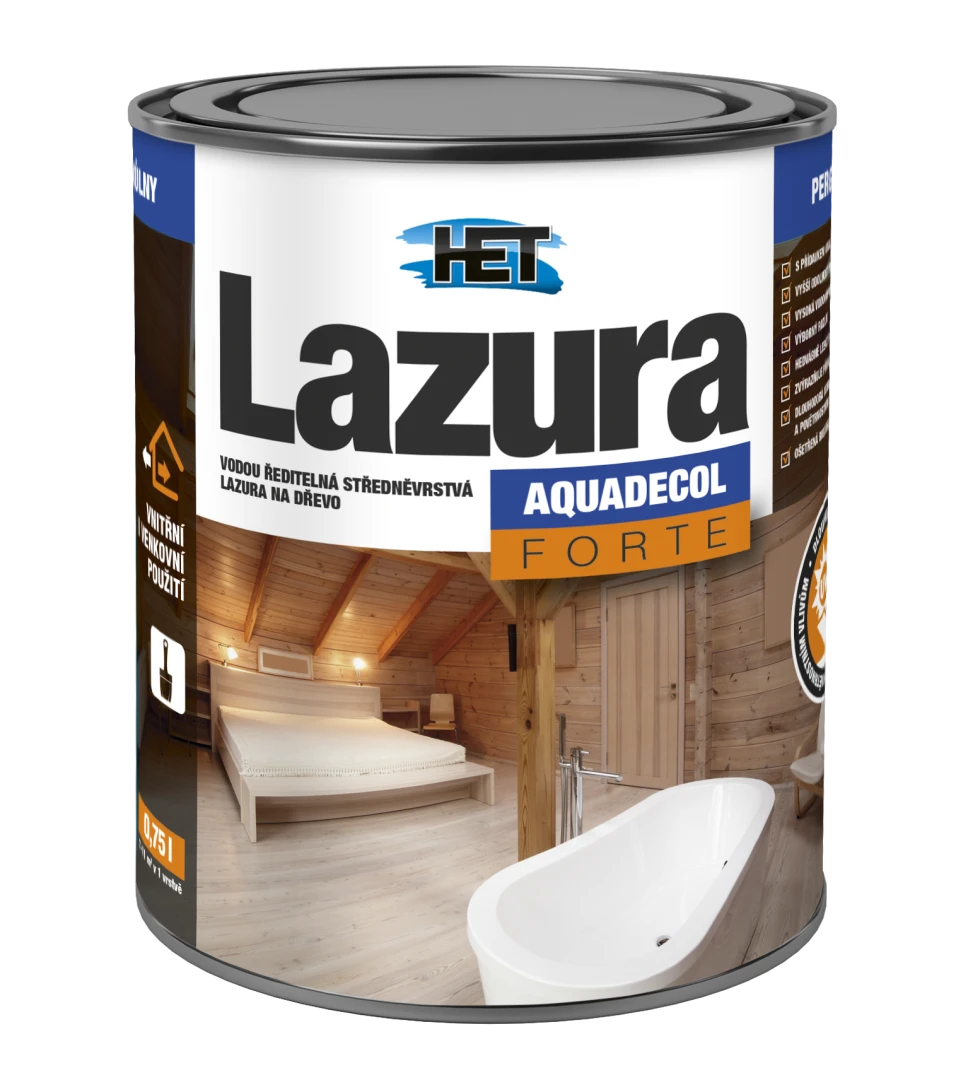HET Aquadecol LAZURA FORTE strednovrstvá lazúra