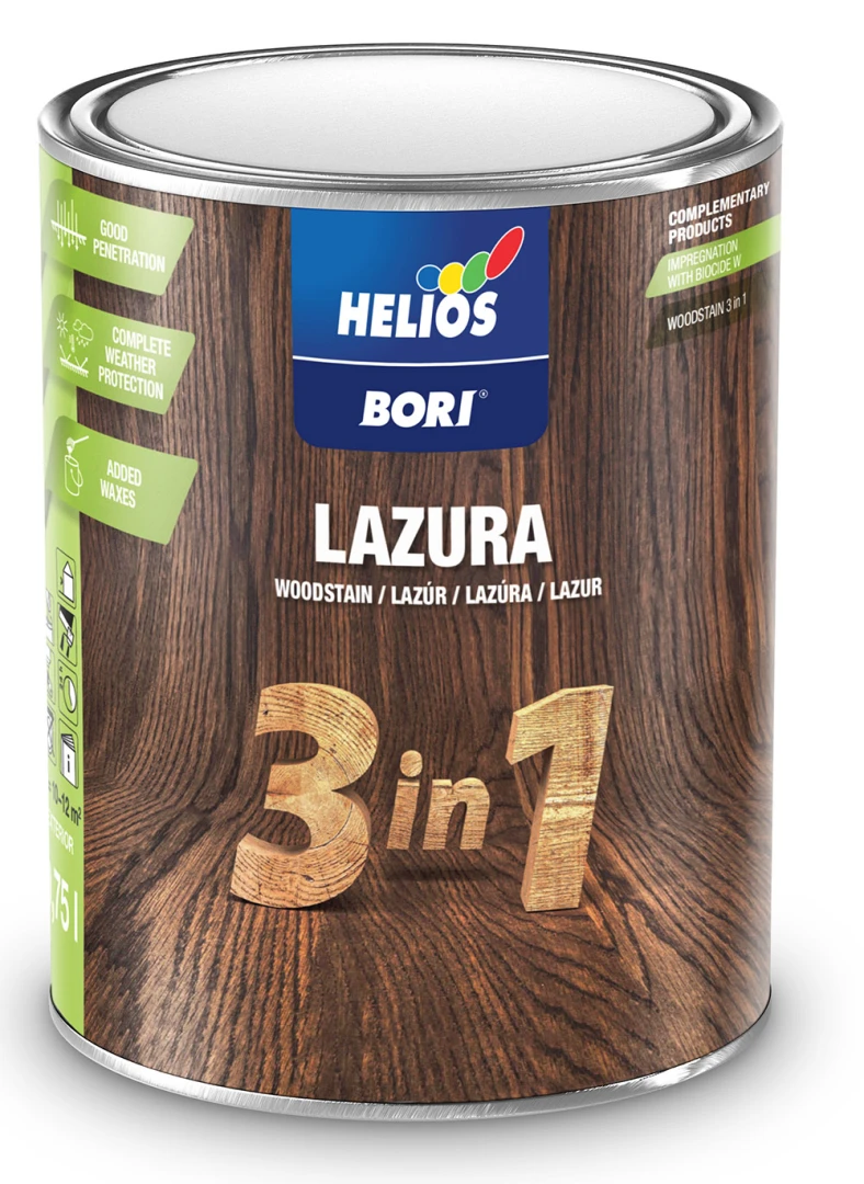 BORI lazúra 3 in1 - na použitie v exteriéri