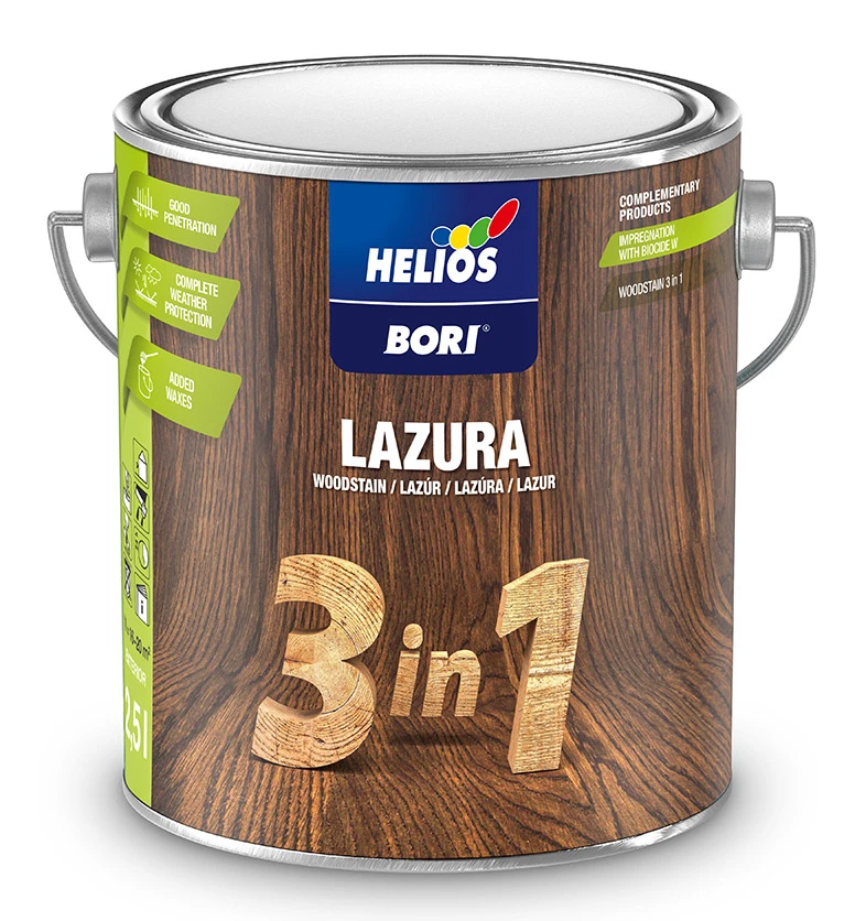 BORI lazúra 3 in1 - na použitie v exteriéri