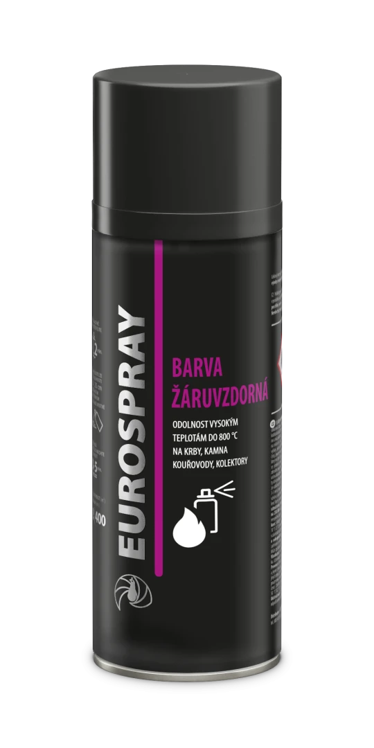 EUROSPRAY AC734 ŽÁRUVZDORNÁ BARVA, silik. žiaruvzdorný sprej