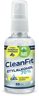 CleanFit ETYLALKOHOL 70% gél s vôňou sviežich citrónov