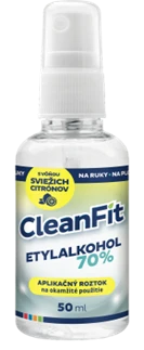 CleanFit ETYLALKOHOL 70% s vôňou sviežich citrónov
