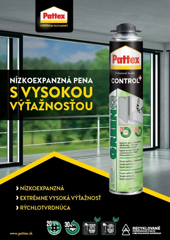 Pattex GreenQ pištoľová PU pena 750ml
