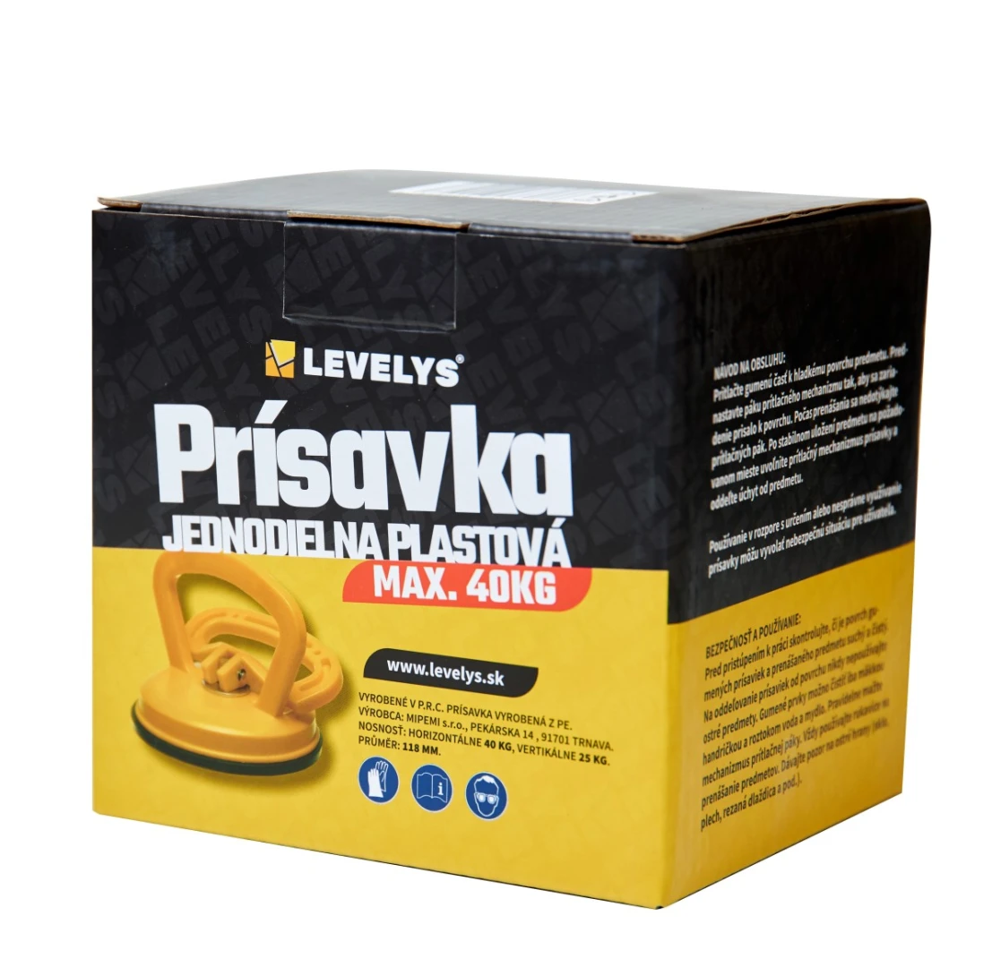 LEVELYS Prísavka jednodielna plastová max. 40kg