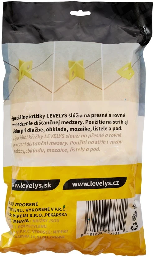 LEVELYS Krížiky na dlažbu a obklady 2 mm - 100ks