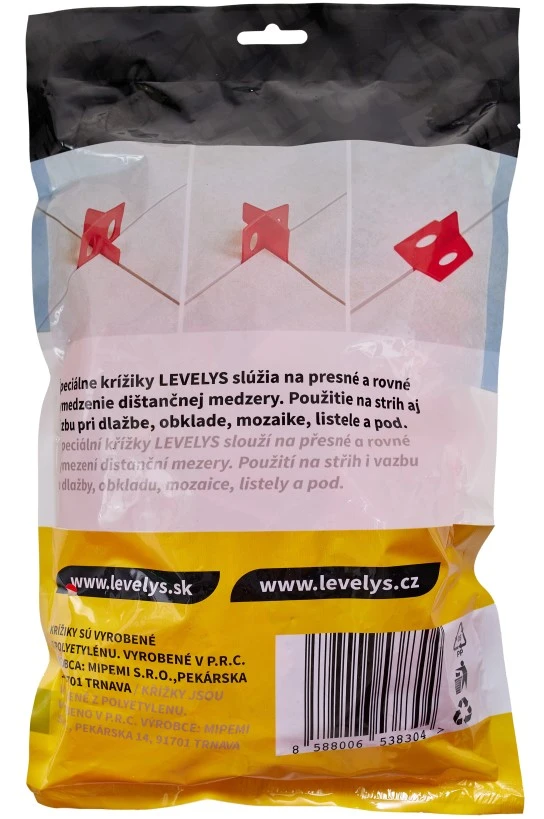 LEVELYS Krížiky na dlažbu a obklady 1,5 mm - 100ks