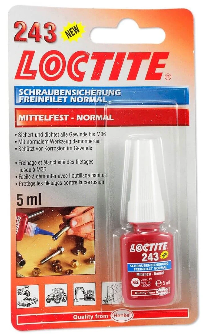 Loctite 243 lepidlo na zaisťovanie závitov