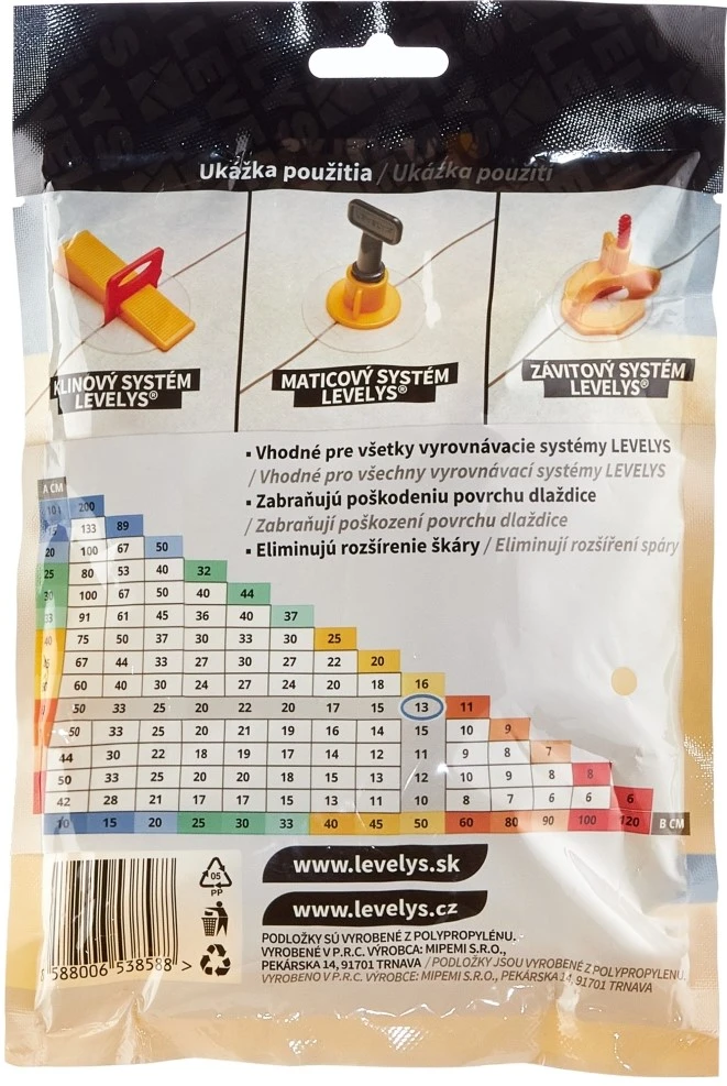 LEVELYS ochranné podložky