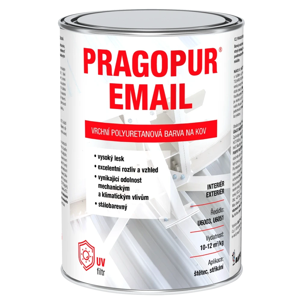 PRAGOPUR Email, vrchná polyuretánová farba