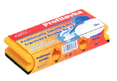 Profilovaná špongia 3 ks ŽLTÁ