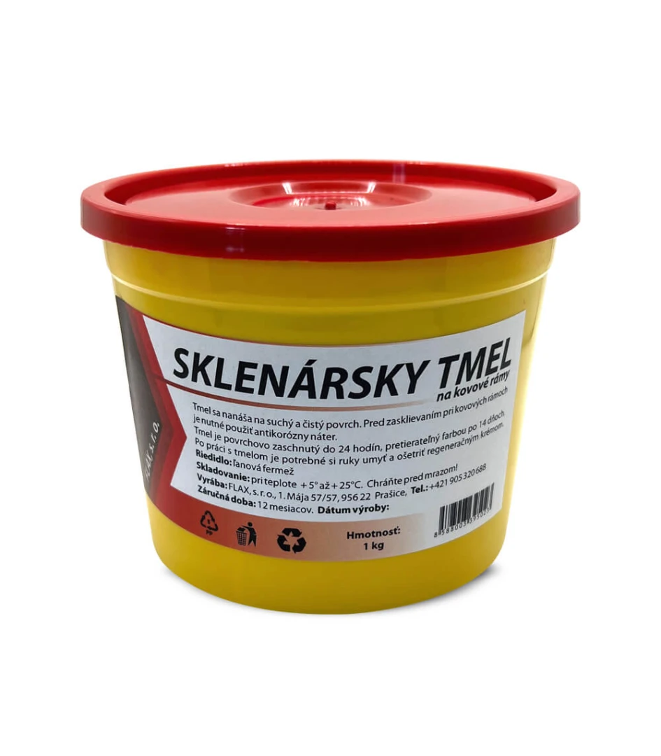 Sklenársky tmel na kov - červený, 1 kg