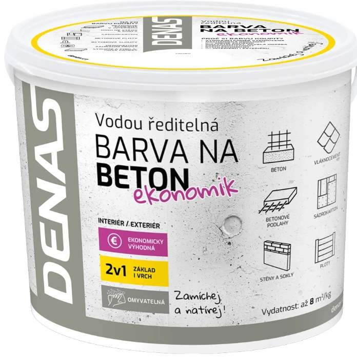 DENAS BETÓN EKONOMIK farba na betón šedá