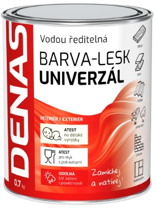 DENAS UNIVERZÁL - LESK farba na drevo, kov a betón