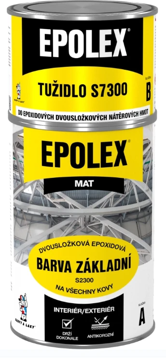 EPOLEX S2300 základná farba na kov s tužidlom, šedá 1,18 kg