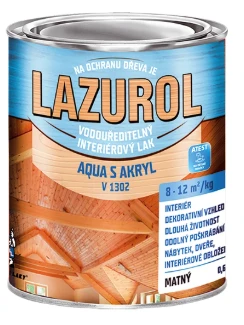 Lazurol Aqua S Akryl V1302 interiérový lak na drevo