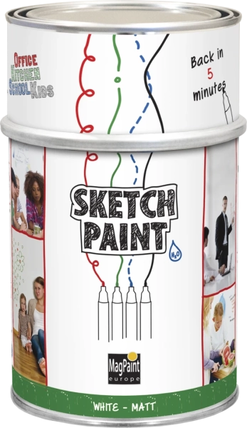 Sketchpaint popisovateľná farba biela