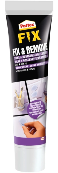 Pattex Fix & Remove – Odstrániteľné montážne lepidlo