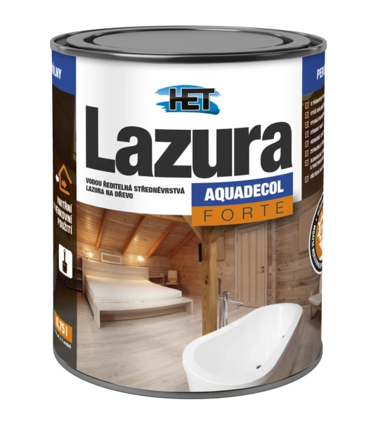 HET Aquadecol LAZURA FORTE strednovrstvá lazúra