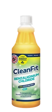 CleanFit BENZALKONIUM CHLORIDE 100x koncentrát s vôňou citrónov