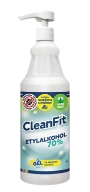 CleanFit ETYLALKOHOL 70% gél s vôňou sviežich citrónov