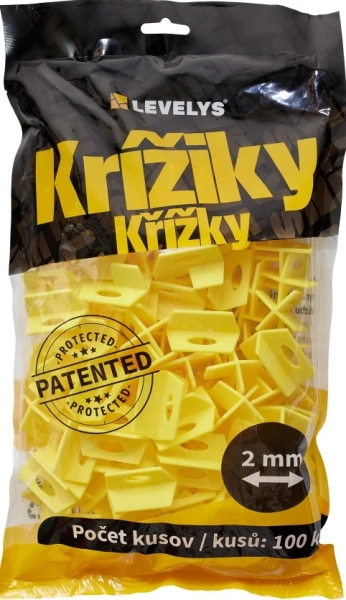 LEVELYS Krížiky na dlažbu a obklady 2 mm - 100ks