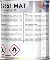 S 2551 MAT syntetická antikorózna farba 2v1