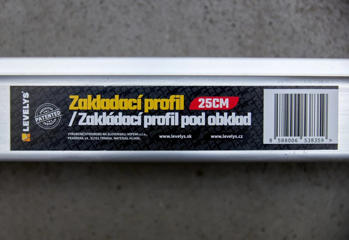 LEVELYS Zakladací profil 25 cm